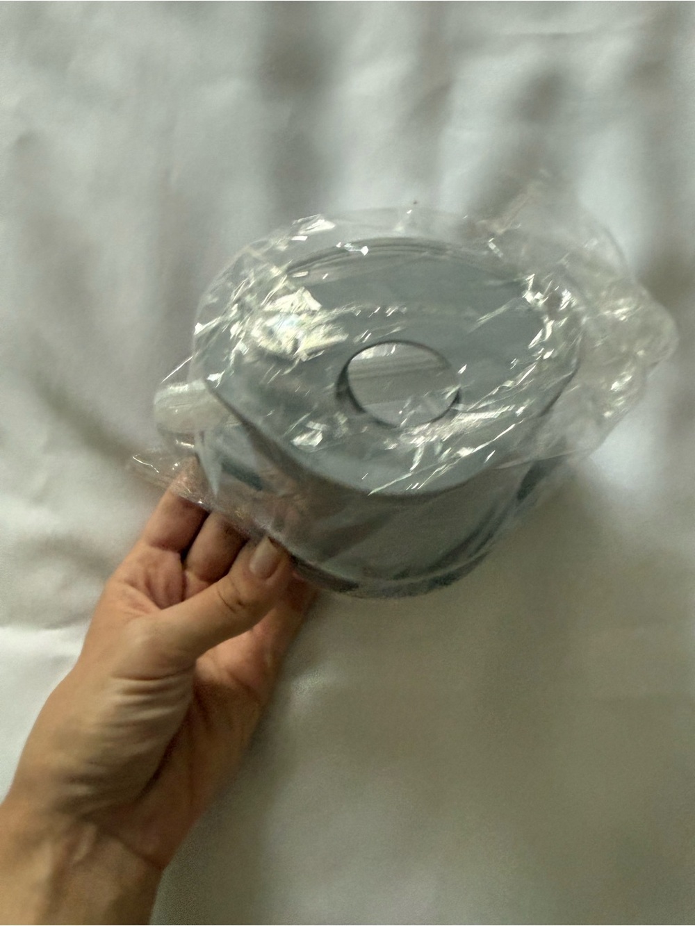 Gray Plastic Drain Cover with Snap Insert - Home Essential